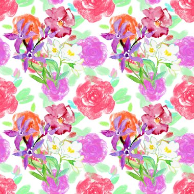 sorunsuz çiçek bahçesi desen