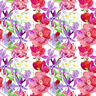 Çiçekli ve bitkili desen.