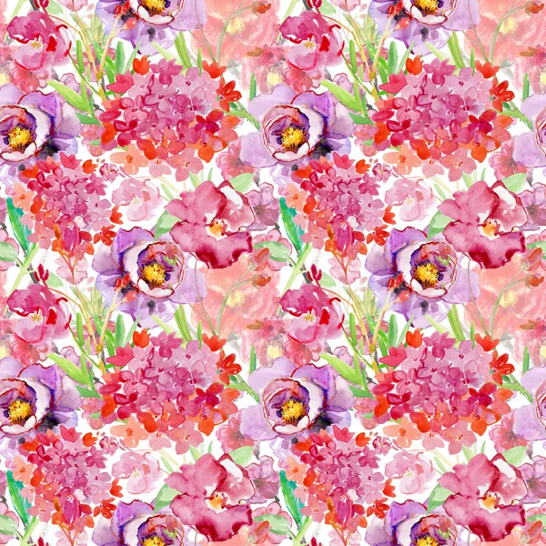 Seamless  flower garden pattern — Stock Photo, Image