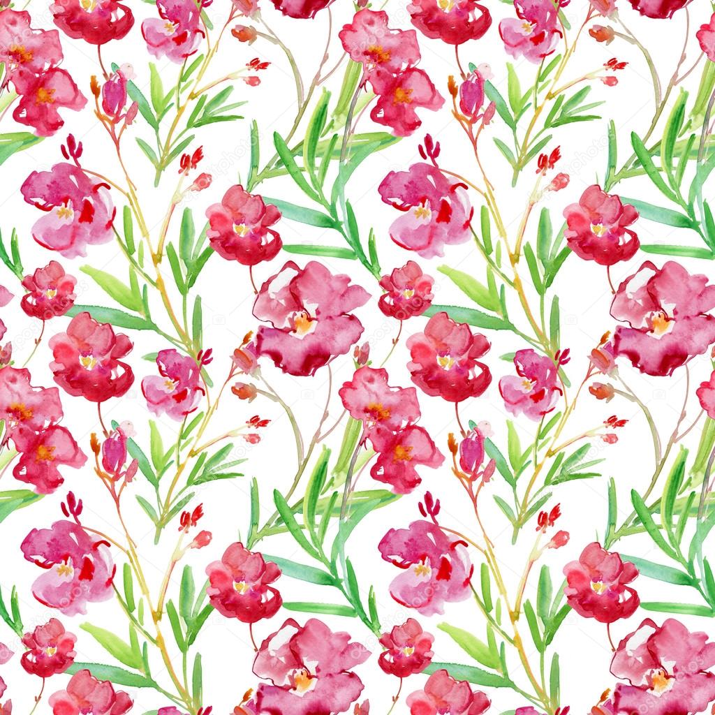 floral watercolor seamless background.