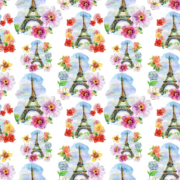 Paris Symbole nahtlose Muster — Stockfoto