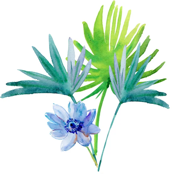 Фон с акварелью цветов — стоковое фото