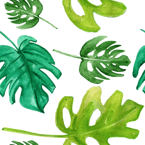 Tropikal yapraklarla kusursuz desen