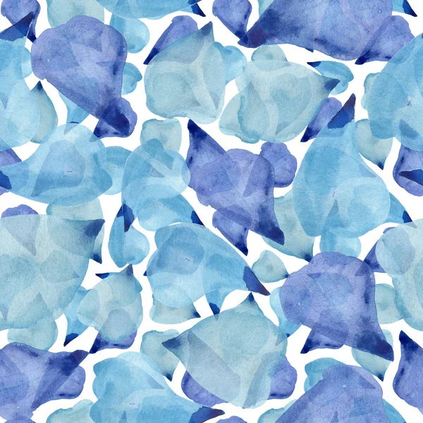 Muster mit blauen fliegenden Blütenblättern. — Stockfoto