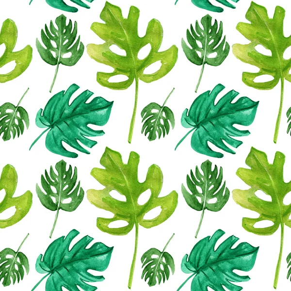 Pattern with tropical leaves — Stock Photo, Image