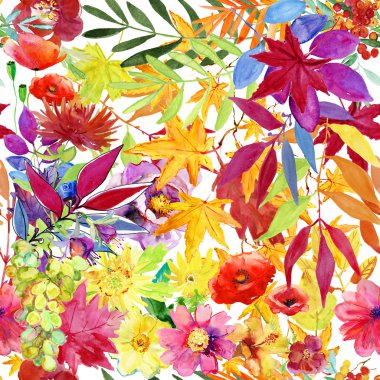 Renkli sonbahar yaprakları