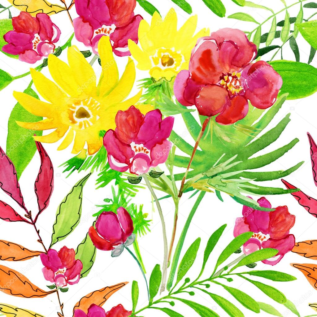 Tropical floral print