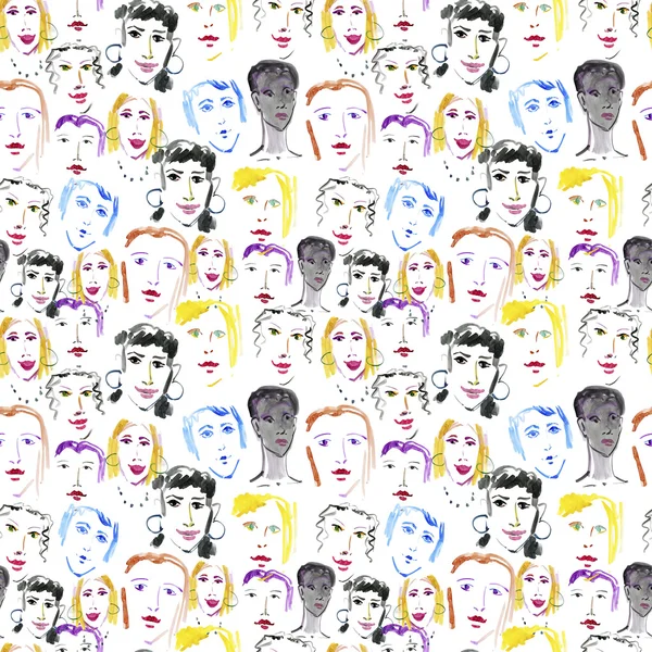 Farklı kişilik bir kalabalık seamless modeli