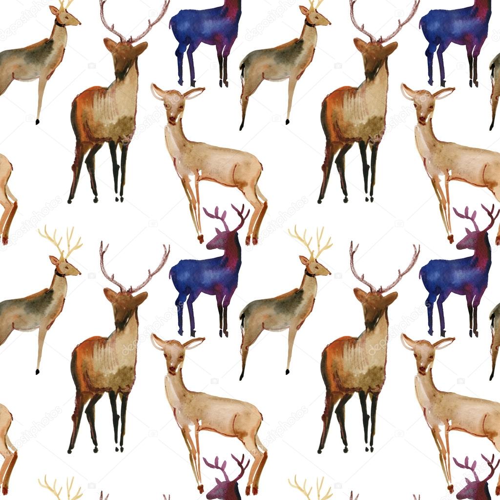seamless pattern with deers