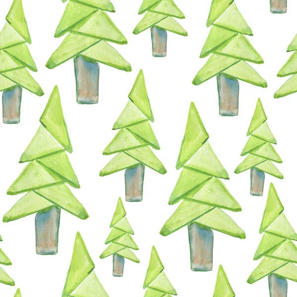 Kerst patroon met origami bomen — Stockfoto