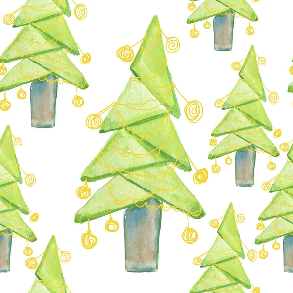 Hand drawn Christmas trees — Stock Photo, Image