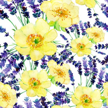 Renkli lavanta ve gül çiçek