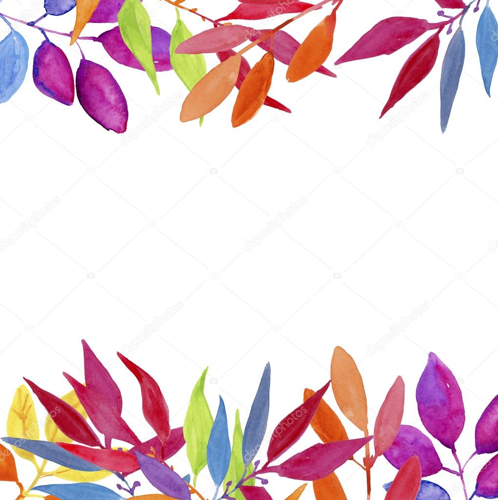 watercolor floral border stock photo olies 96731070