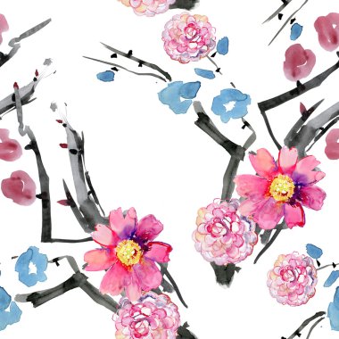 suluboya kiraz çiçeği