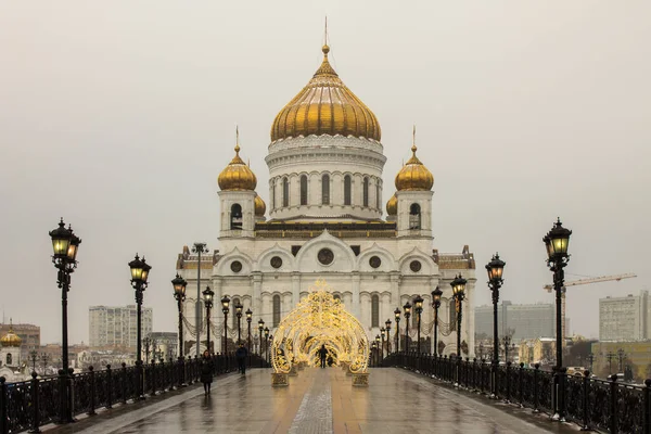 Moskau Russland Dezember 2020 Blick Auf Die Weiße Christus Erlöser — Stockfoto