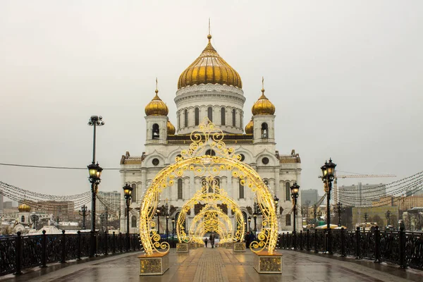Moskau Russland Dezember 2020 Blick Auf Die Weiße Christus Erlöser — Stockfoto