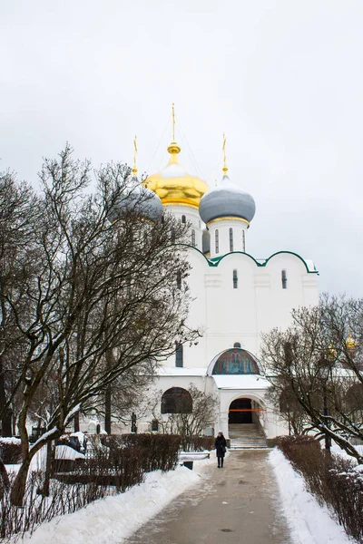 Moskou Rusland Januari 2021 Historische Architectuur Van Het Novodevichy Klooster — Stockfoto