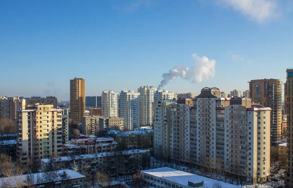 Reutov Región Moscú Rusia Enero 2021 Vista Panorámica Superior Ciudad — Foto de Stock