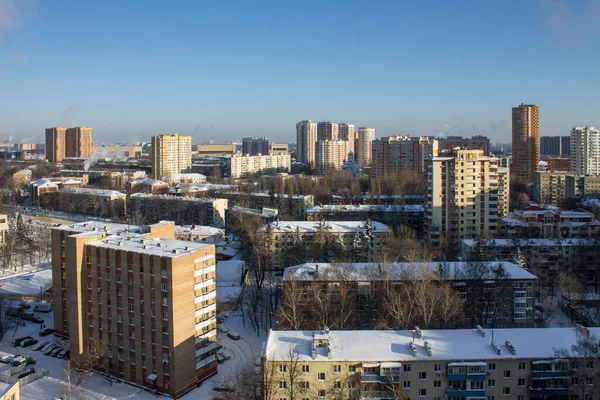 Reutov Região Moscou Rússia Janeiro 2021 Vista Panorâmica Superior Cidade — Fotografia de Stock