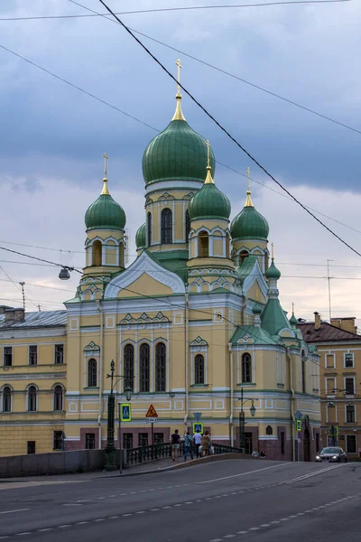 Petersburg Russia Juli 2021 Isidore Church Met Groene Koepels Aan — Stockfoto