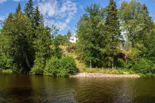 Vyborg Leningrad Region Russia Juli 2021 Uitzicht Witte Stenen Kapel — Stockfoto