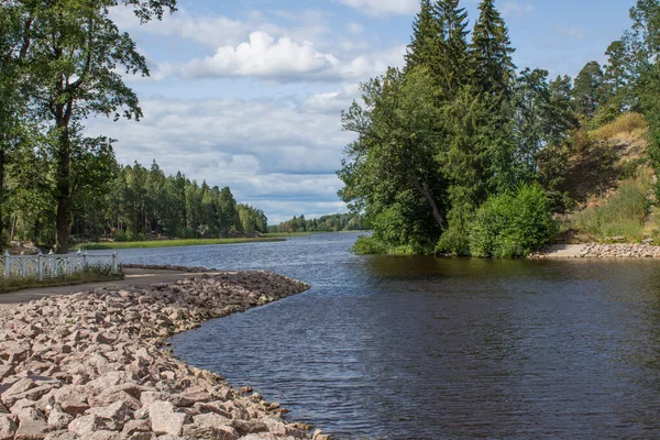 Eine Wunderschöne Landschaft Mit Einer Bucht Und Gewundenen Malerischen Ufern — Stockfoto