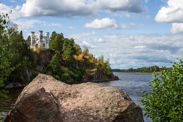 Vyborg Región Leningrado Rusia Julio 2021 Vista Capilla Piedra Blanca —  Fotos de Stock