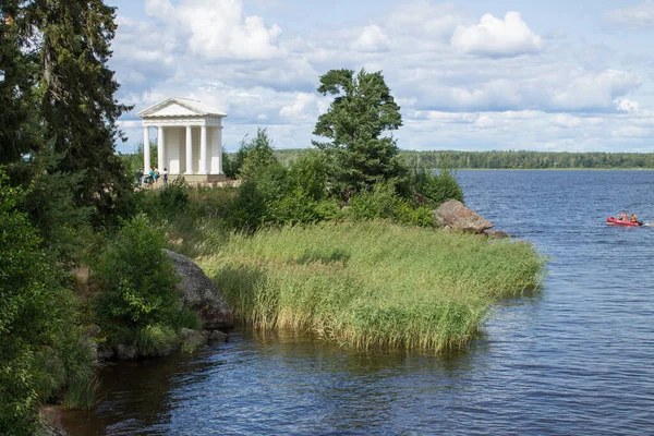 Vyborg Región Leningrado Rusia Julio 2021 Vista Del Templo Blanco —  Fotos de Stock