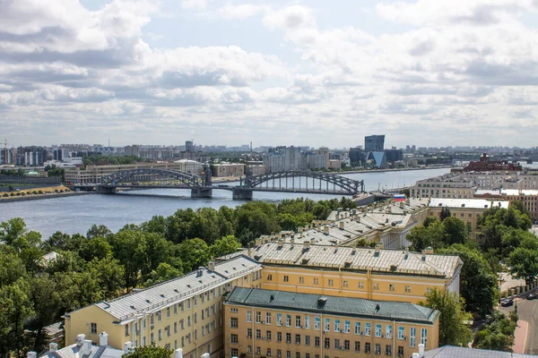 Αγία Πετρούπολη Ρωσία Ιουλίου 2021 Πανοραμική Θέα Του Ποταμού Νέβα — Φωτογραφία Αρχείου