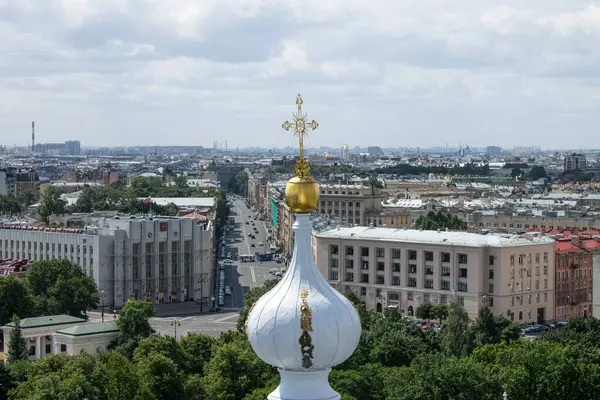 Санкт Петербург Росія Липень 2021 Панорамний Вид Міста Церкви Архітектурні — стокове фото