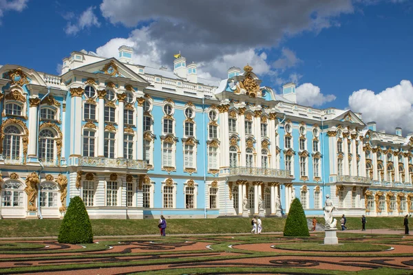 Pushkin Leningrad Region Russia Juli 2021 Det Magnifika Blå Och — Stockfoto