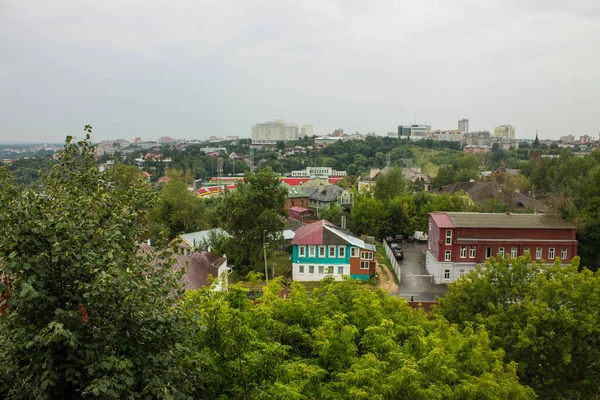 Vladimir Russia August 2021 Eski Şehrin Tarihi Binalarının Çatılarının Panoramik — Stok fotoğraf