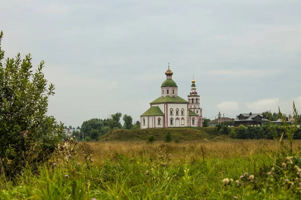 Suzdal Vladimir Region Russia August 2021 Church Elijah Prophet Meadow — стоковое фото