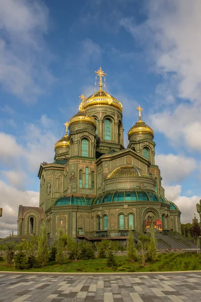 Facciata Del Tempio Principale Moderno Delle Forze Armate Russe Con — Foto Stock