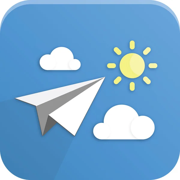 Kağıt Uçak hava düz simgesi