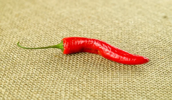 Aromatic chili against hessian texture — Stock Photo, Image