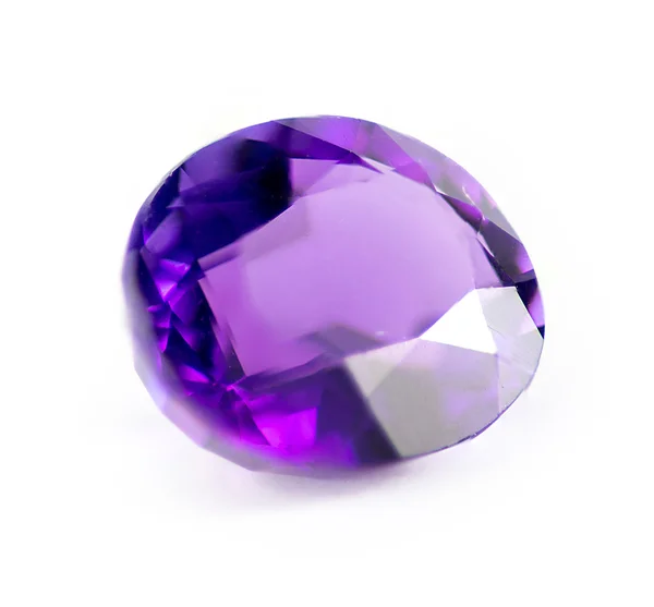 Closeup of natural purple amethyst gemstone — Stock Photo, Image