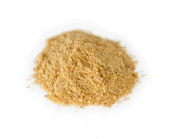 Ground flaxseed powder in a pile — Stock Photo, Image