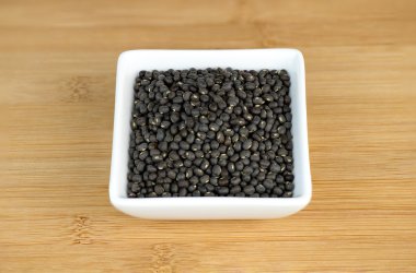Closeup siyah urad dal lentis