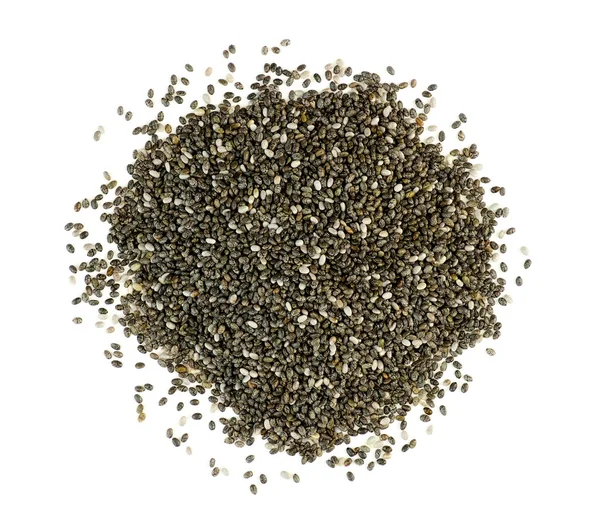 Pile of chia seeds isolated on white — Stock Photo, Image