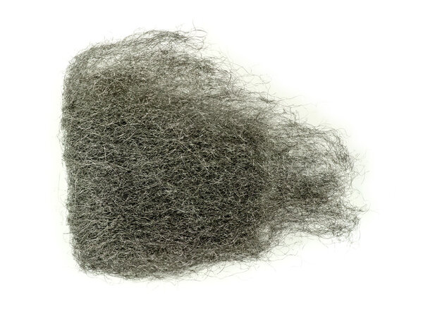 Bunch of steel wool isolated on white