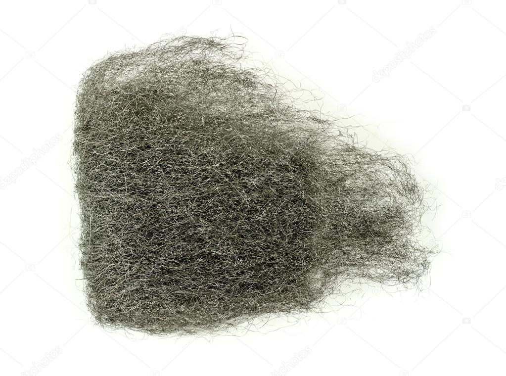 Bunch of steel wool isolated on white