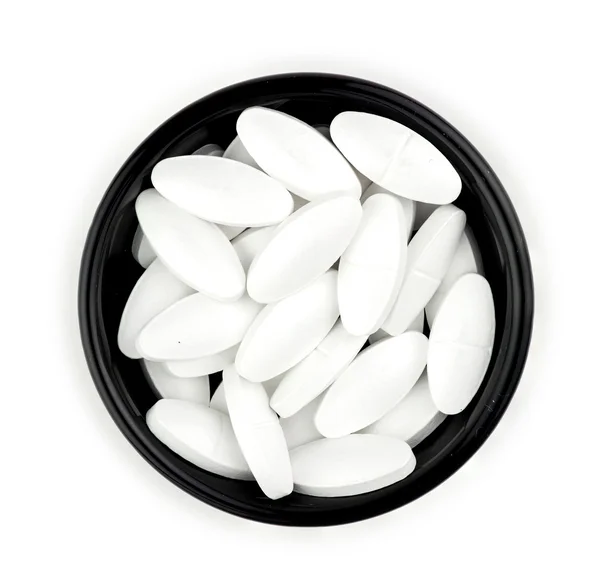 Beyaz izole kalsiyum takviyesi tablet hap