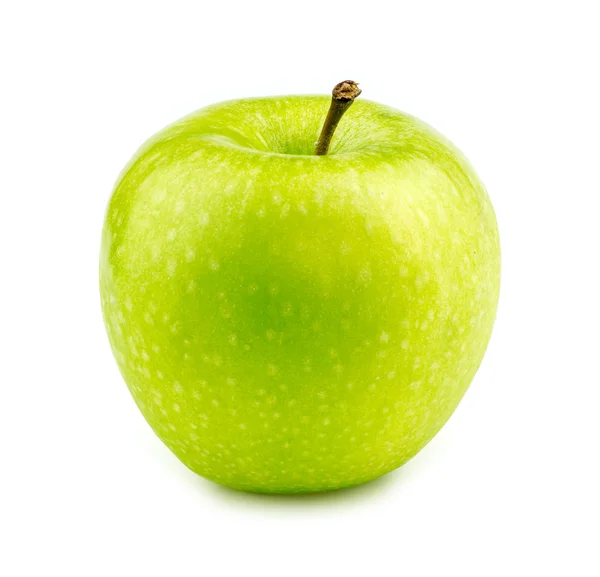 Isolated macro of a green granny smith apple — Stock Photo, Image