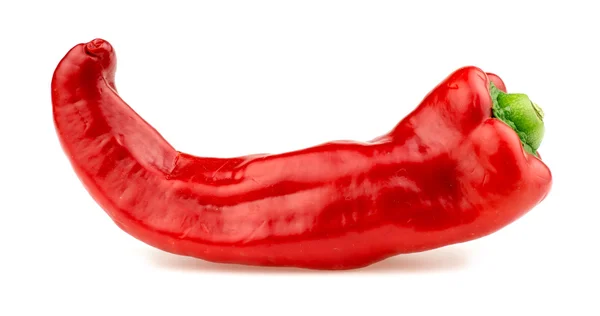 Closeup macro of large red chili pepper — Stock Photo, Image