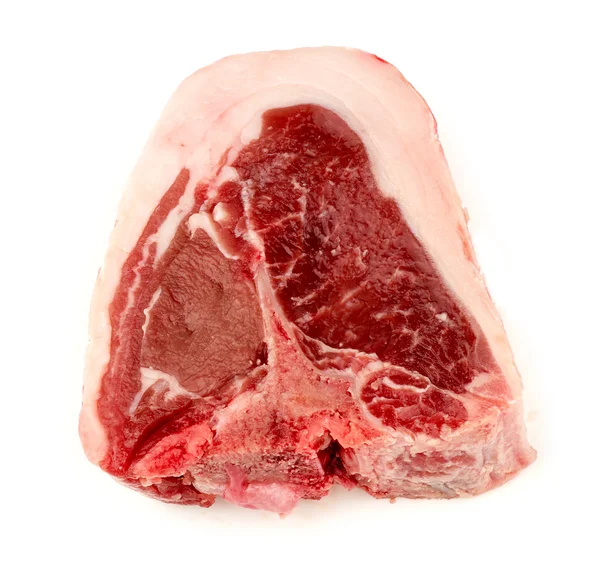 Closeup macro of juicy red lamb chop — Stock Photo, Image