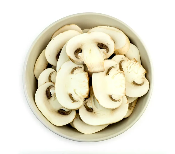 Макро из нарезанных грибов — стоковое фото