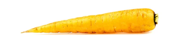 Żółty organicznych marchew na białym tle — Zdjęcie stockowe