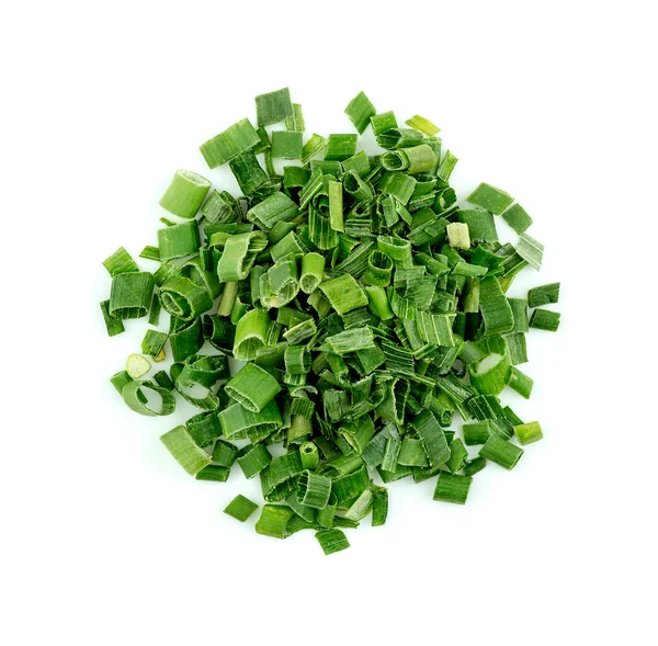 Veduta aerea di mucchio di erba cipollina verde — Foto Stock