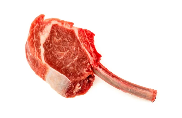 Succosa carne rossa fresca costoletta di agnello isolato — Foto Stock